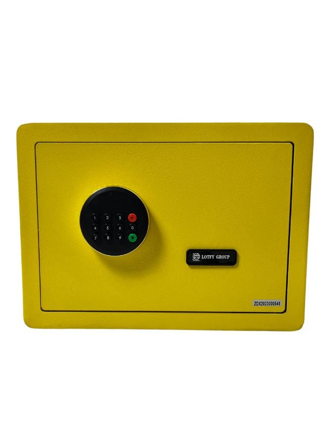 LOTFY GROUP Digital Safe -  Money Security Box with Electronic Keypad and 2 Manual Override Keys - Home safe , Office Yellow. ( H25 * W35 * D25 CM )  - Image 4