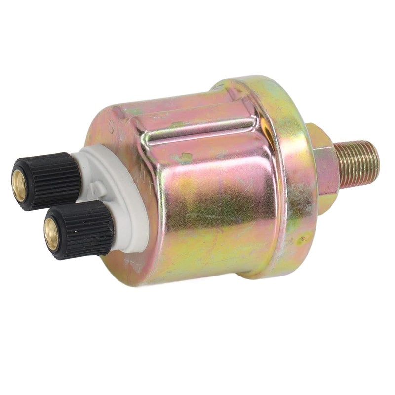 Oil Pressure Sensor, 1/8 NPT Thread, 0-10Bar Pressure Range, Aluminum Alloy Oil Pressure Sender Replacement (Glossy Finish Double Head) - Image 4