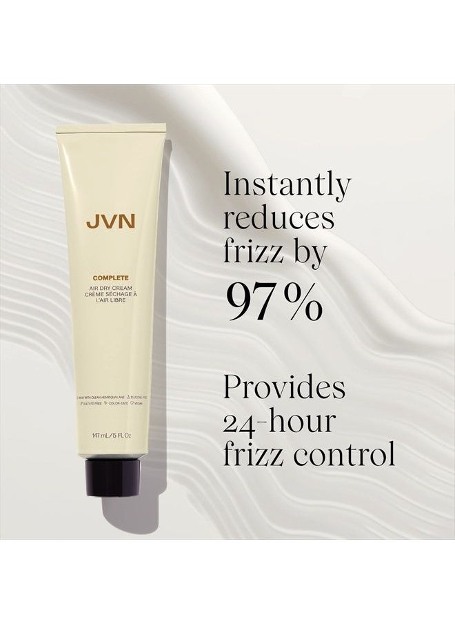 JVN Air Dry Cream, No Heat Air Dry Hair Styling Cream, Soft Styling Cream for All Hair Types, Smoothes and Defines Hair, Sulfate Free (5 Fl Oz)  - Image 4