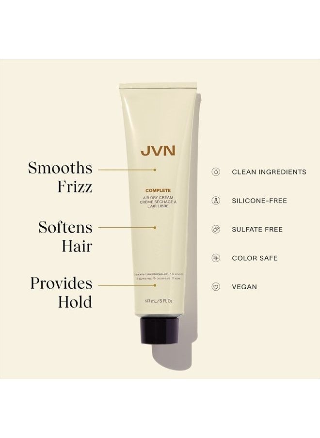 JVN Air Dry Cream, No Heat Air Dry Hair Styling Cream, Soft Styling Cream for All Hair Types, Smoothes and Defines Hair, Sulfate Free (5 Fl Oz)  - Image 2