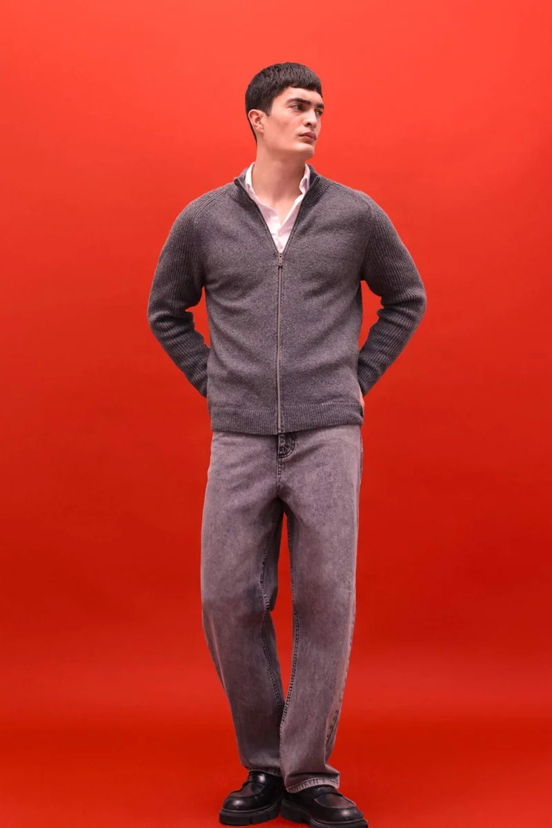 ديفاكتو Baggy Fit Wide Leg Denim Trousers