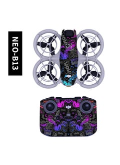 Sunnylife For DJI NEO Stickers PVC Body Remote Control N3 Glasses Colorful Anti Scratch Protection Film-Color:Neo-b13 (aircraft + Remote Control Sticker)