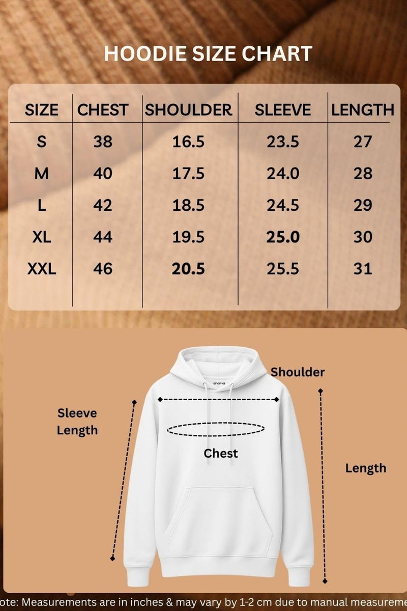 ENCIGER Men’s Solid Hoodie | 100% Cotton Fleece Warm Sweatshirt with Kangaroo Pocket & Adjustable Hood | Regular Fit Winter Wear for Men Black, 2XL - Image 3