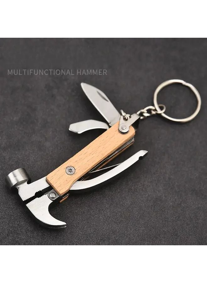 مطرقة الطوارئ الفضية متعددة الاستخدامات للتخييم في الهواء الطلق والمركبات والاستخدام المنزلي - Image 1