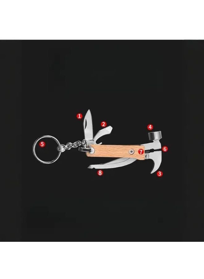 مطرقة الطوارئ الفضية متعددة الاستخدامات للتخييم في الهواء الطلق والمركبات والاستخدام المنزلي - Image 5