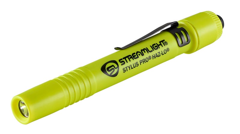 Streamlight 66300 Stylus Pro HAZLO 105Lumen Intrinsically Safe Penlight with Alkaline Batteries HiViz Yellow