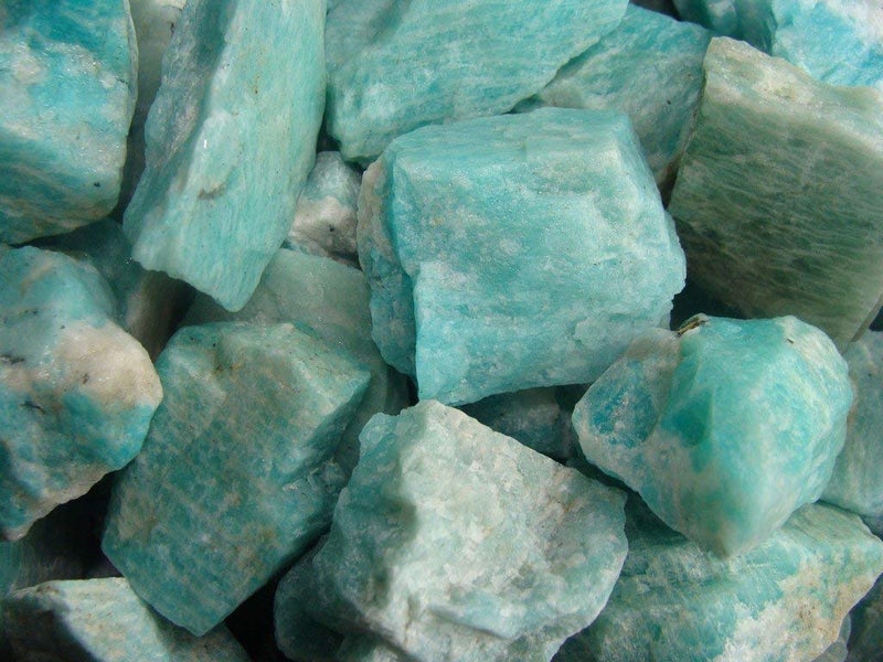 Zenkeeper 1Lb Amazonite Crystal Stone Natural Raw Stones & Fountain Rocks for Tumbling, Cabbing, Polishing, Wire Wrapping, Wicca & Reiki Crystal Healing - Image 5