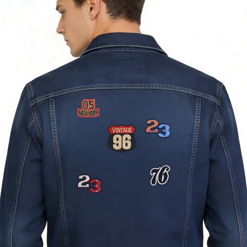 XFSAFDM 18PCS Patch for Clothes, Colorful Number Embroidery Patches, Applique Iron-On/Sew-On Cloth Patches for Clothing, Customize DIY Crafts, Small Fabric Embroidered Patches for Decoration - Image 3