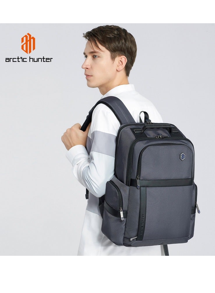 ARCTIC HUNTER Premium Laptop Shoulder Backpack TSA Friendly Opening Water/Scratch Resistant Daypack with Built in USB/Earphone Port for Men and Women, B00449, Grey - Image 3