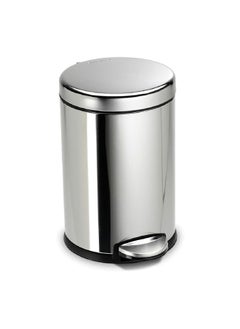 Durable Stainless Steel Round Pedal Trash Can Polished Steel 4.5 L - pzsku/ZBA27F7468851832C22F8Z/45/_/1702144227/0c0a8ec2-f690-4844-b0d4-7f3e29a91961