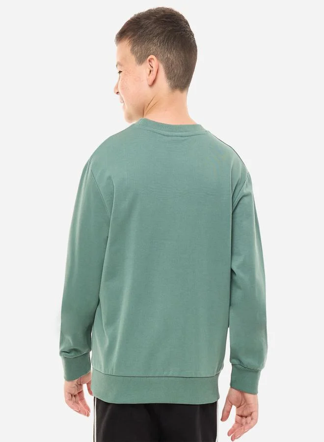 victor and jane victor and jane Slogan Print Round Neck Sweatshirt