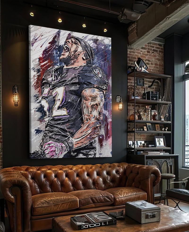 TNESSENTIAL Ray Lewis Poster Baltimore Ravens Canvas Print Football Wall Art NFL Artwork Sports Home Decor F65 Birthday Gift - Image 5