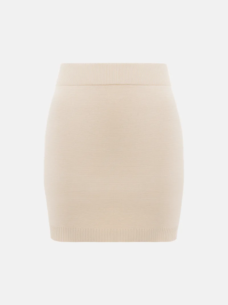 ليتشي تنورة جيرسيه قصيرة مستقيمة