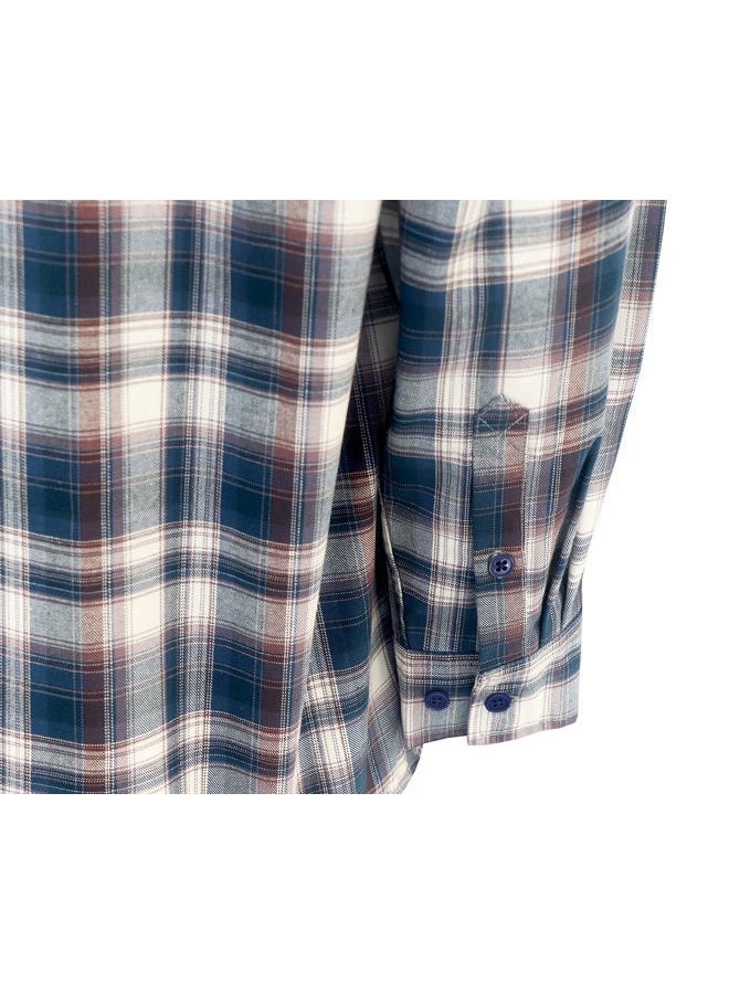 BOCOMAL 88/12 FR Shirts for Men(Red/White) Flame Resistant/Fire Retardant Plaid Shirt 7oz Men's Welder Shirt - Image 4