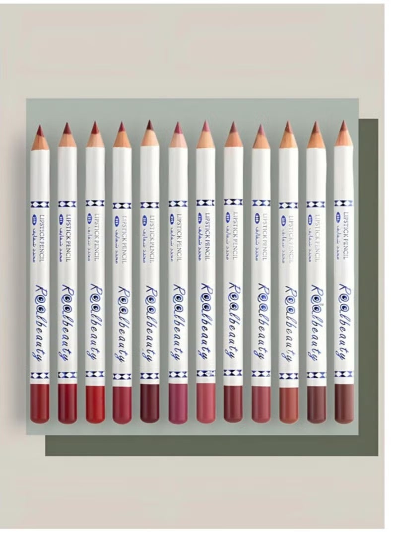 12-Piece Lip Liner Set Multicolour 1.14g