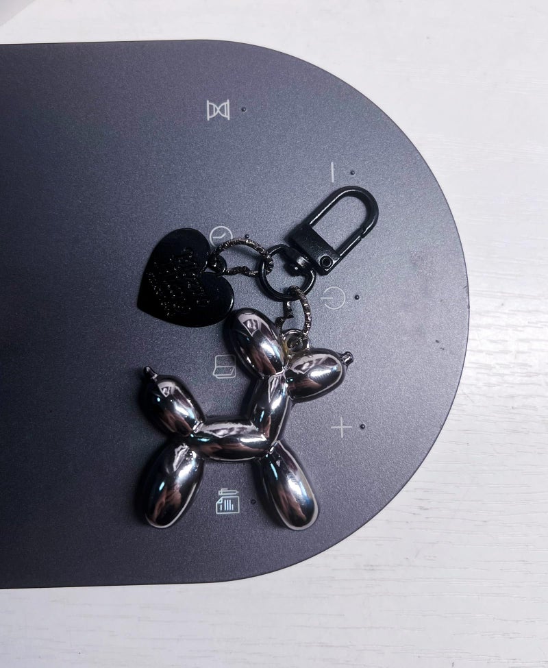 LAEKOU Jelly Balloon Dog Design Keychain for Women, Cute Girls Key Chain, Bag Charms Accessories for Car Purse Backpack - Image 2
