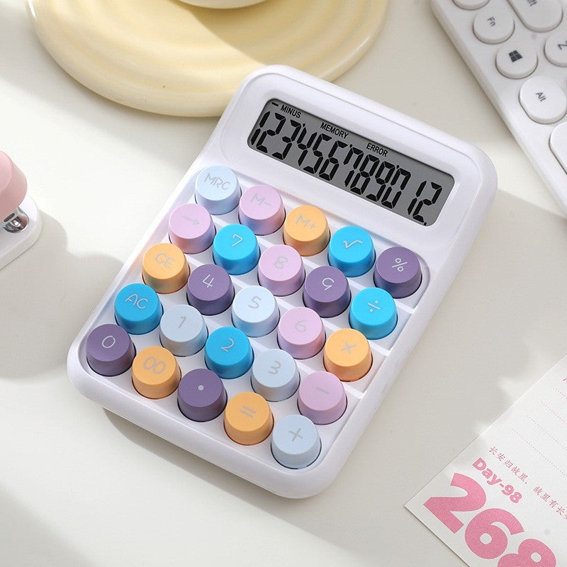 Dopamine Calculator Ins Style Color High-Looking Mechanical Keyboard Student Accounting Office Small Computer - Image 1