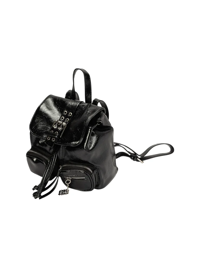 Bata Faux Leather Buckle Backpack