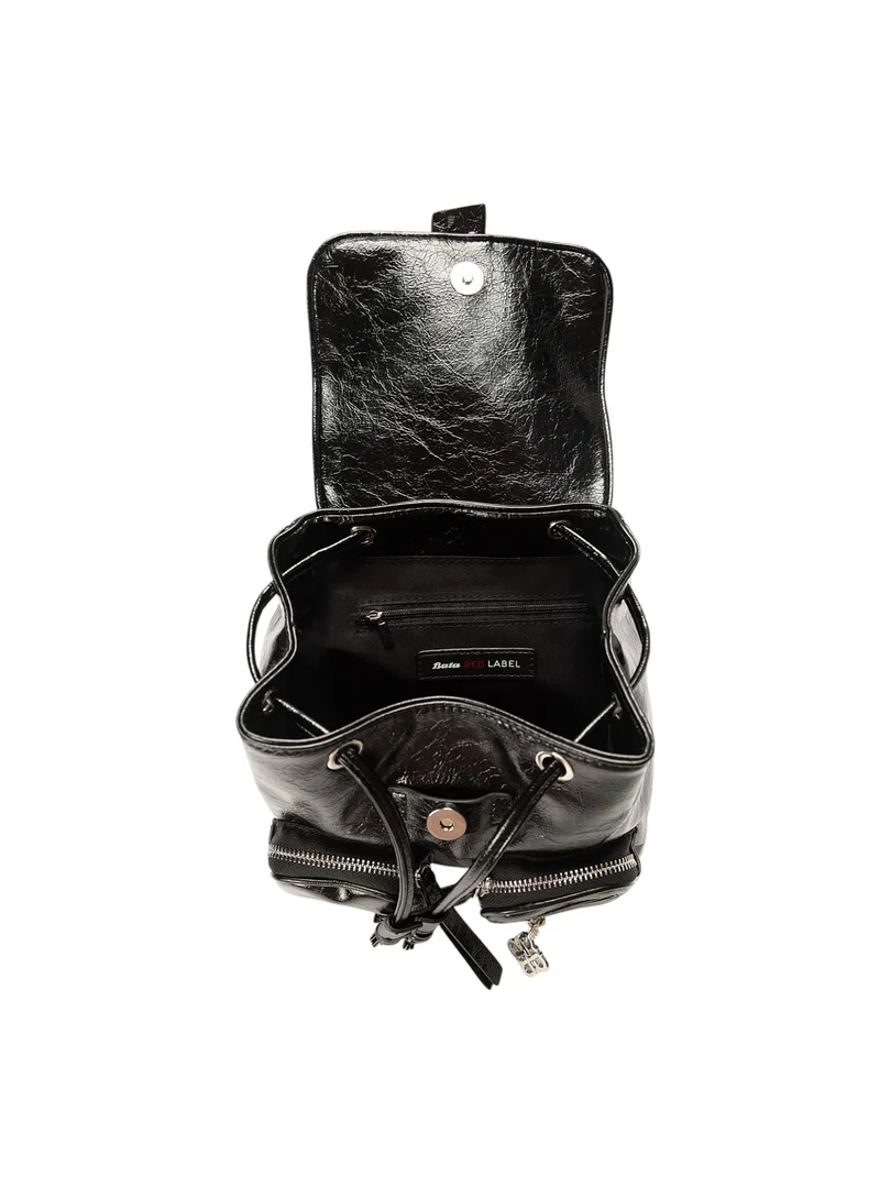 Bata Faux Leather Buckle Backpack