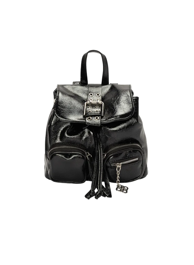 Bata Faux Leather Buckle Backpack