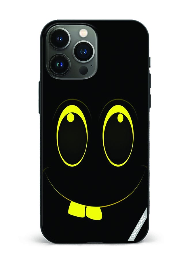 COVERSCART Protective Case Cover For Apple iPhone 14 Pro Max Cartoon Face Design Black