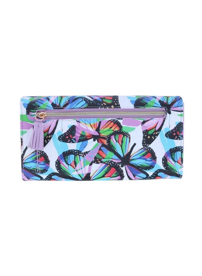 Buxton Julia Buxton Butterflies Printed Vegan Leather Bianca - Image 4