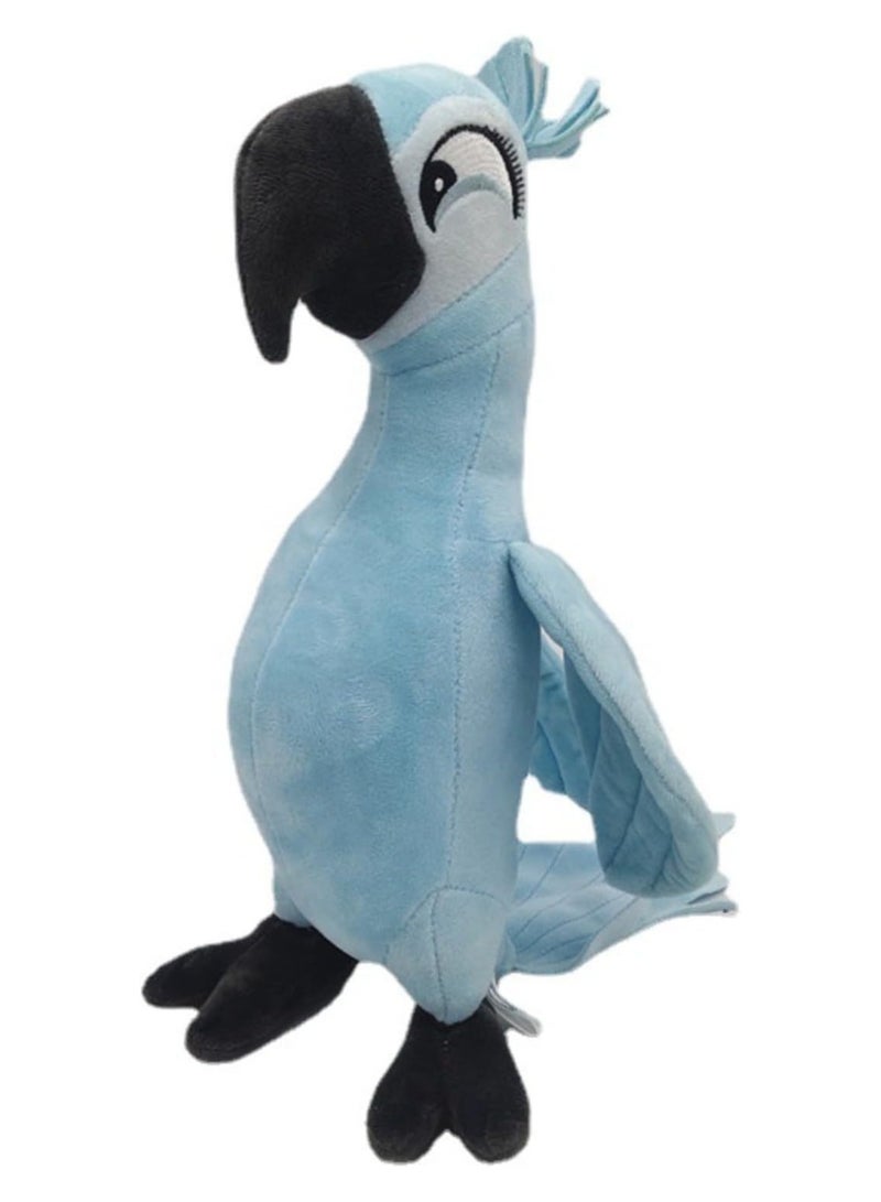 عام وسادة ريو سافير المحشوة مقاس 11.8 بوصة - وسادة ببغاء أزرق كرتوني ناعمة، مثالية لتزيين منزل عشاق الأنمي