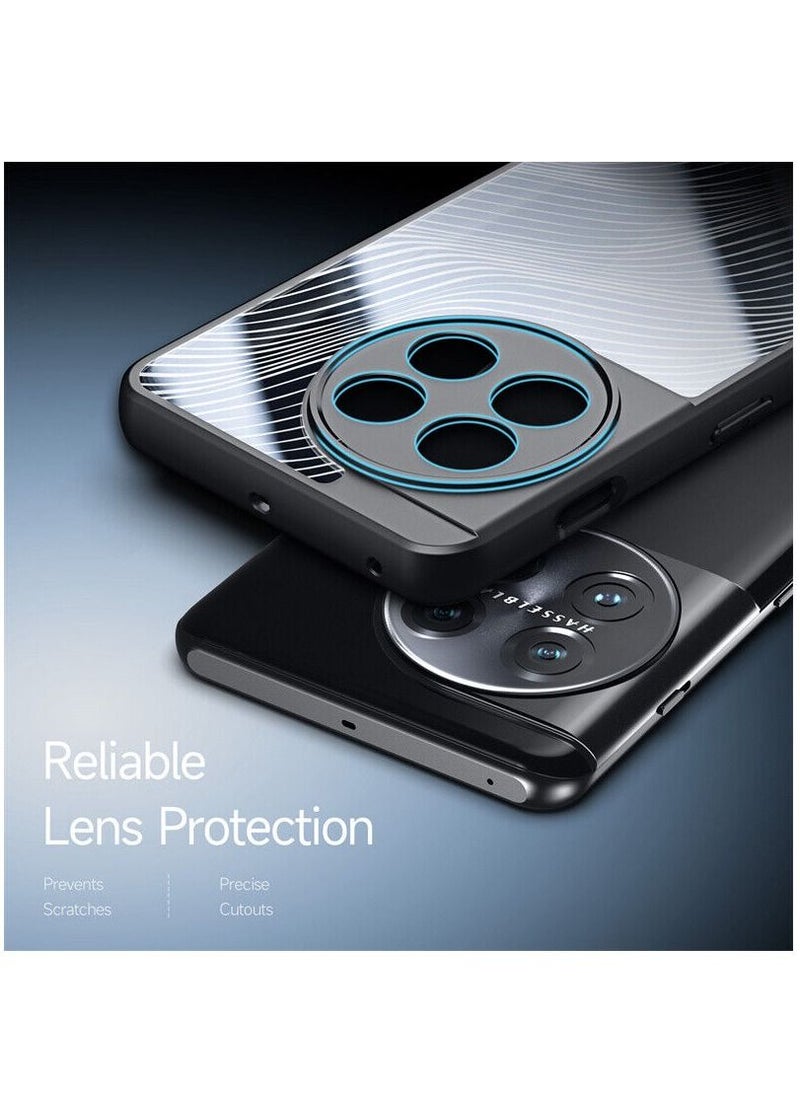 Generic - Transparent matte phone case, shockproof and scratch resistant phone case, matte anti-drop case for OnePlus Nord CE 3 Lite 5G/OnePlus 11/OnePlus Ace2/11R-Black - Image 1