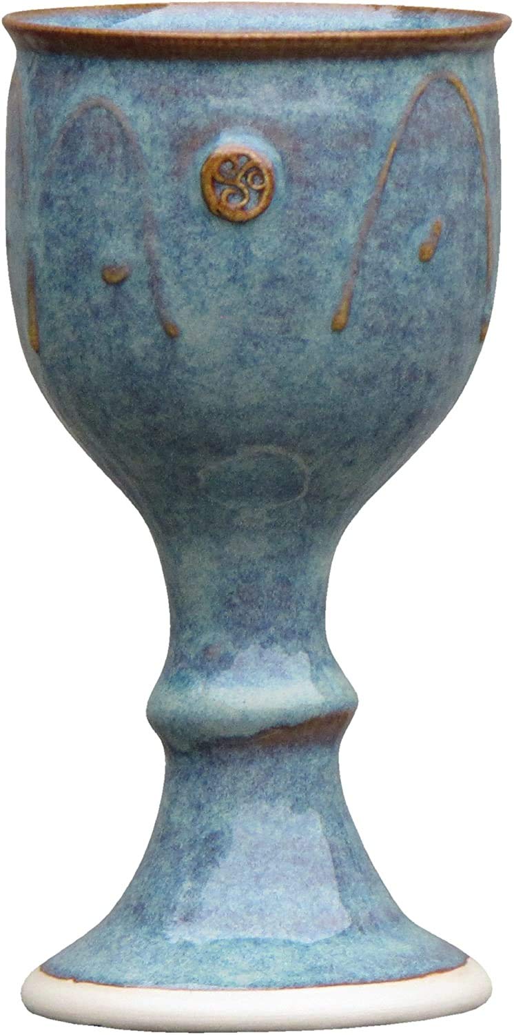 Castle Arch Pottery Ireland Castle Arch Pottery Irish Pottery Wine Goblet HandThrown HandGlazed with Celtic Spiral Motif  Handcrafted In Ireland  Lead  Cadmium Free Irish Gifts For Men  Women 