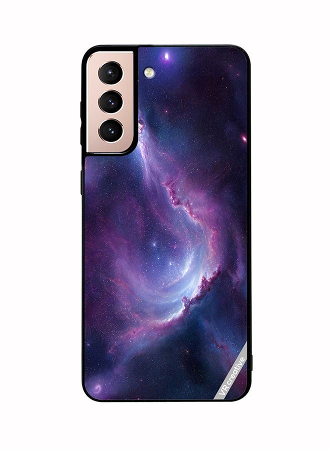 VR CREATIVE Protective Case Cover For Samsung Galaxy S21 5G Galaxy With Colorful Nebula Design Multicolour - Image 1