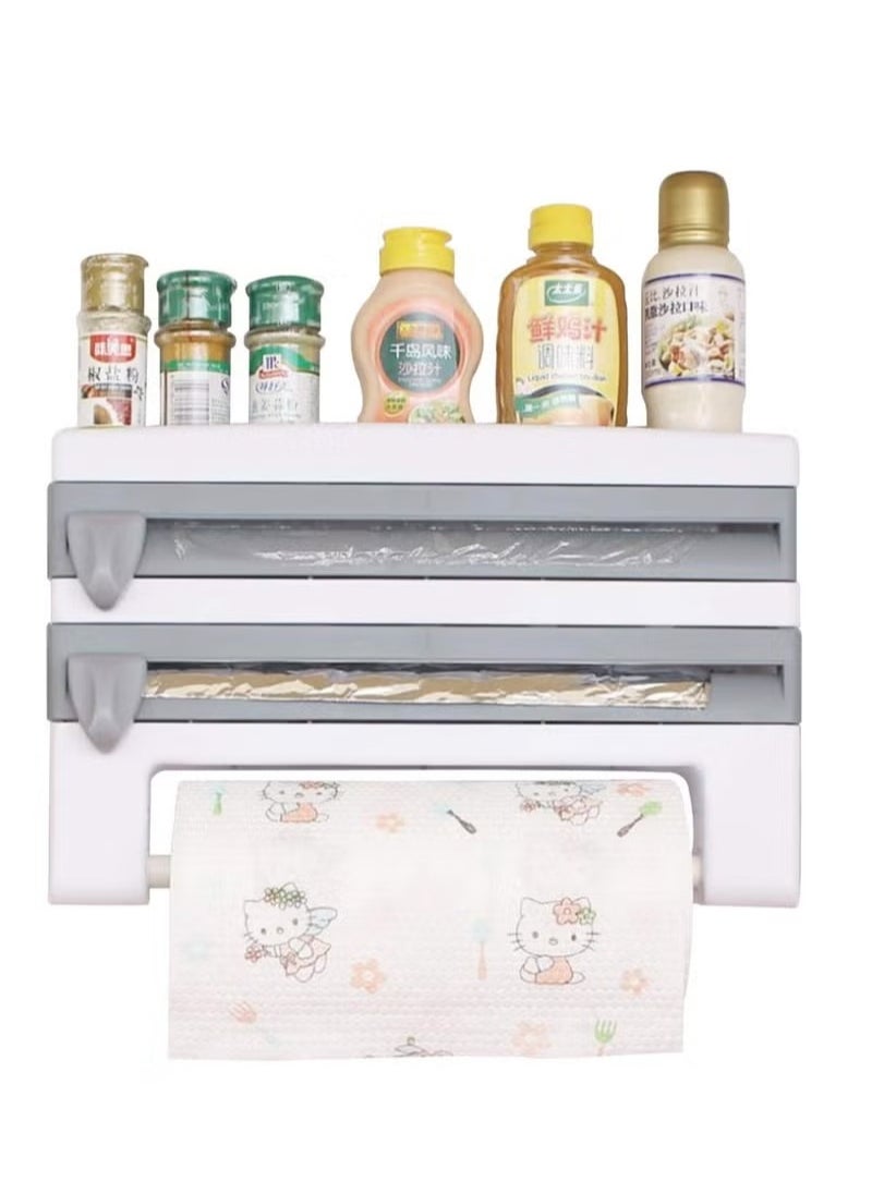 Generic Wall Mounted 4-in-1 Wall-Mount Paper Towel Holder Bathroom Tissue Roll Hanger Toilet Paper Roll Holder  - Image 4