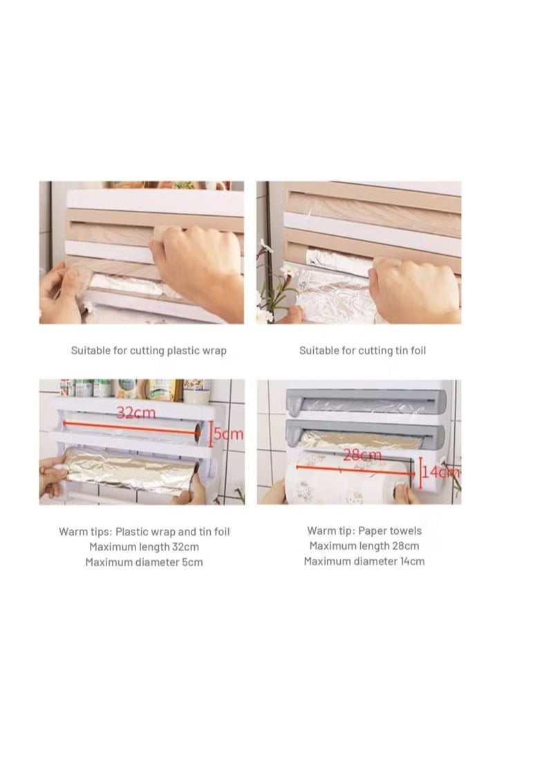 Generic Wall Mounted 4-in-1 Wall-Mount Paper Towel Holder Bathroom Tissue Roll Hanger Toilet Paper Roll Holder  - Image 3