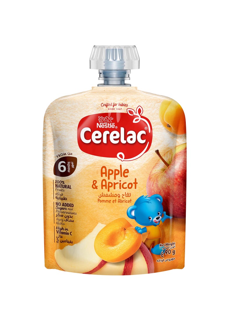 Cerelac Apple and Apricot Pouch Puree 90g - Image 1
