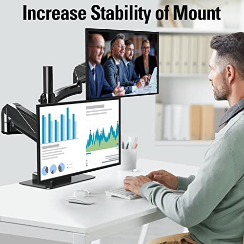 MOUNTUP Monitor Mount Reinforcement for Tempered Glass Desk, Monitor Arm Plate, Steel Bracket for Thin and Most Fragile Table, for Desk C Clamp Installation of Monitors Stand - Image 4
