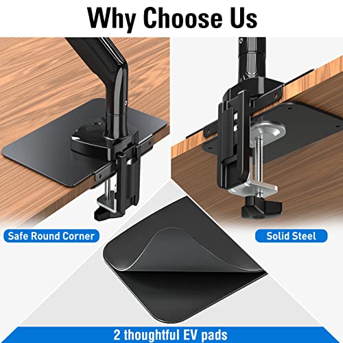MOUNTUP Monitor Mount Reinforcement for Tempered Glass Desk, Monitor Arm Plate, Steel Bracket for Thin and Most Fragile Table, for Desk C Clamp Installation of Monitors Stand - Image 5