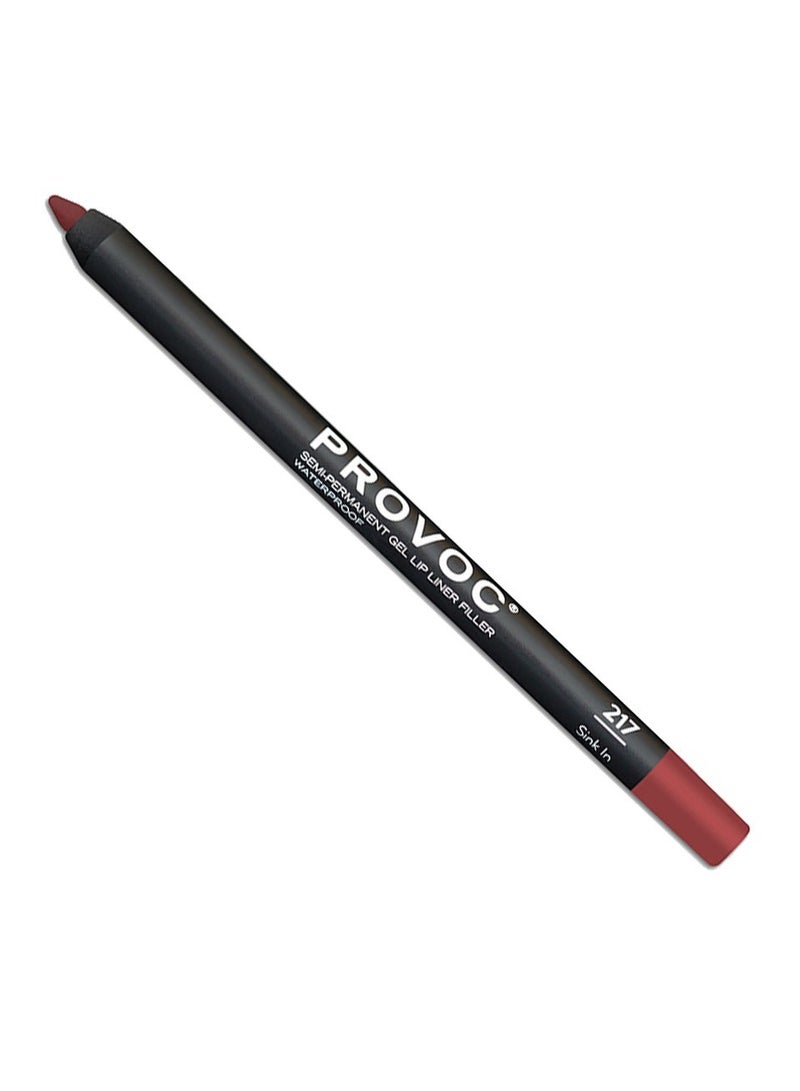 PROVOC SEMI-PERMANENT Gel Lip Liner Filler WP 217 Sink In - Image 2