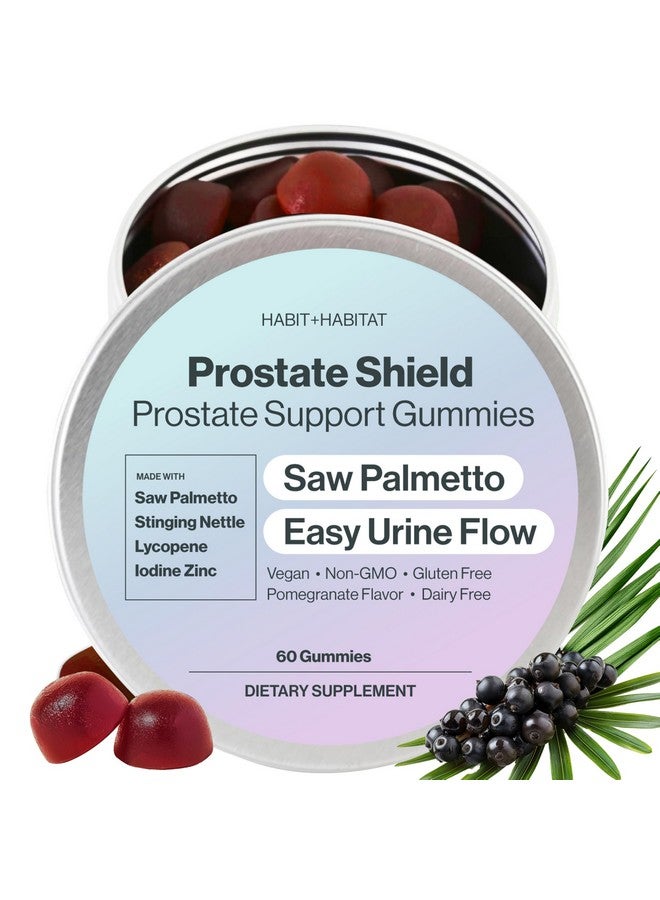 HABIT + HABITAT Prostate Shield Gummies - Men's Prostate Health Urinary with Saw Palmetto & Lycopene - Image 1