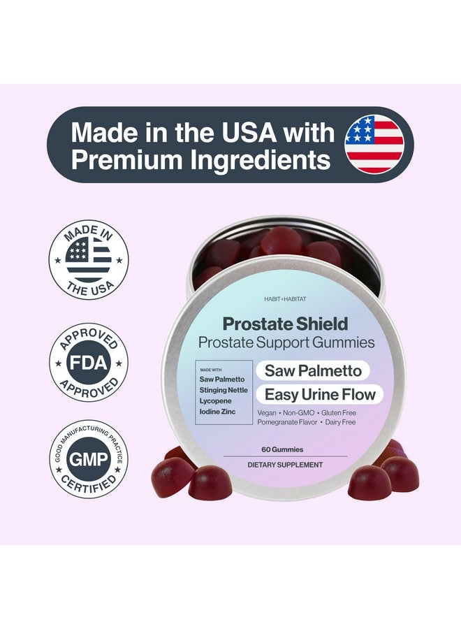 HABIT + HABITAT Prostate Shield Gummies - Men's Prostate Health Urinary with Saw Palmetto & Lycopene - Image 5