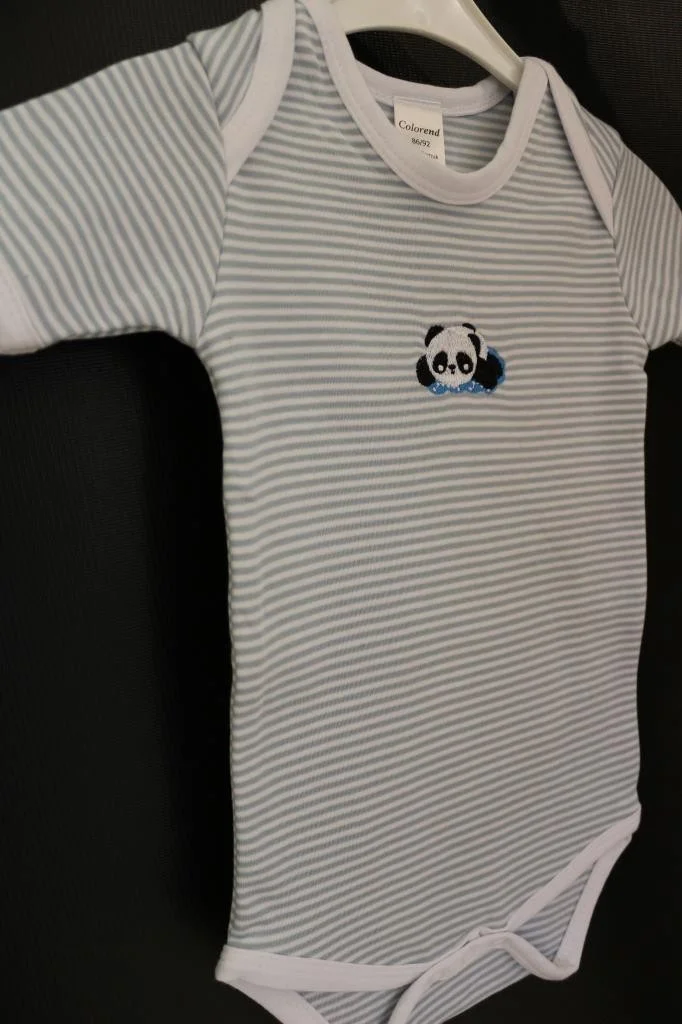 Colorend Cotton Short Sleeve Snap-On Baby Bodysuit Undershirt