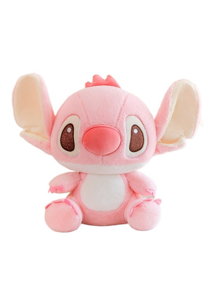 ستيتش لعبة ستيتش المحشوة، لعبة قطيفة محشوة بأذنين مرنتين للأطفال، ألعاب للأطفال من عمر سنتين فما فوق، لون وردي - Image 1