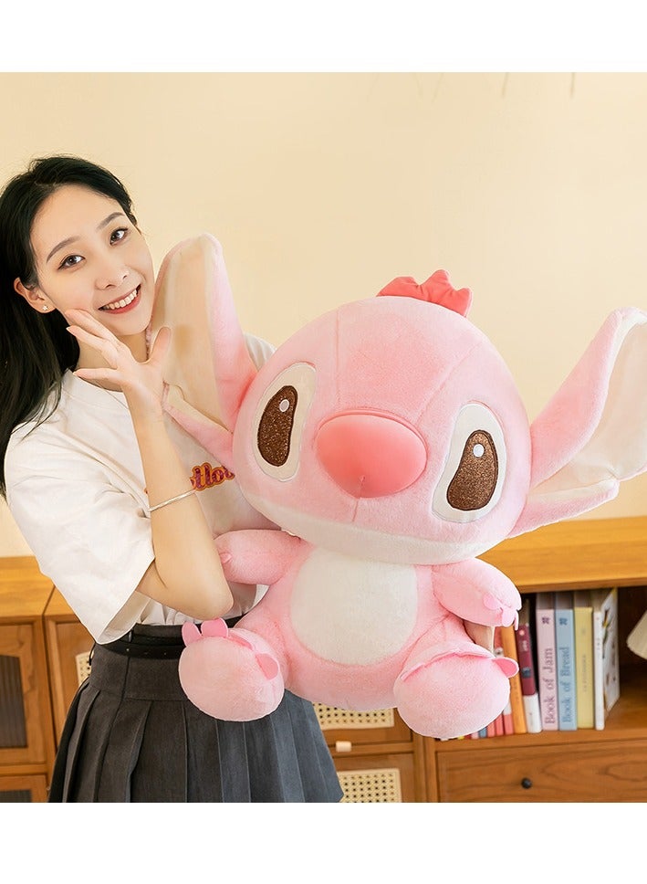 ستيتش لعبة ستيتش المحشوة، لعبة قطيفة محشوة بأذنين مرنتين للأطفال، ألعاب للأطفال من عمر سنتين فما فوق، لون وردي - Image 2