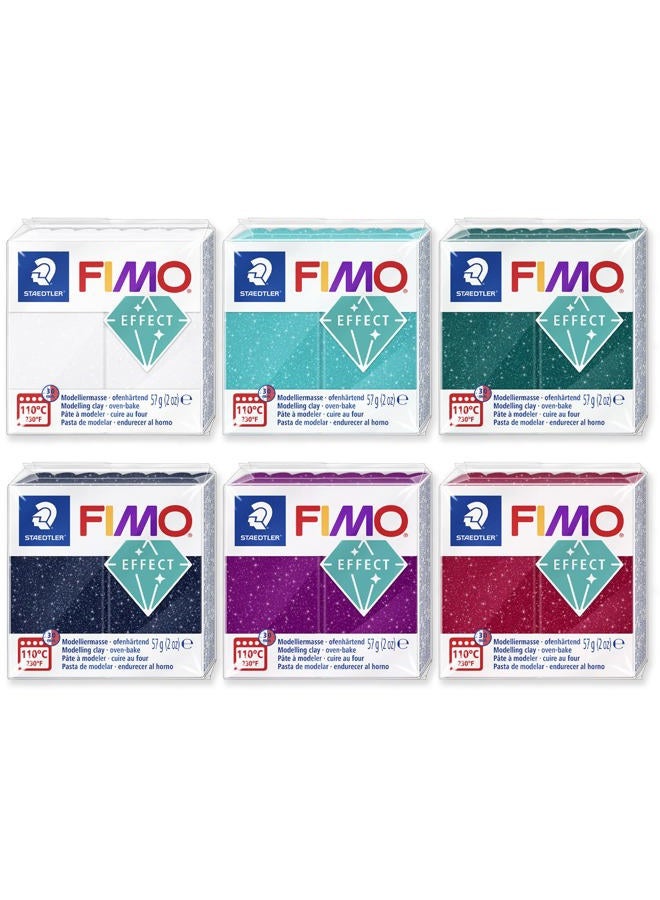 STAEDTLER طين فيمو سوفت البوليمر للخبز في الفرن - 57 جرام - مجموعة من 6 - ألوان المجرة - Image 1