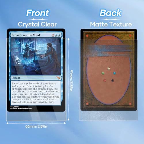 Mlikero 500 Count Card Sleeves – Matte Clear Trading Card Sleeves, Polypropylene (PP), Fit for MTG, TCG, Baseball, Football, and Game Cards (Matte Clear) - Image 2