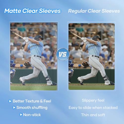 Mlikero 500 Count Card Sleeves – Matte Clear Trading Card Sleeves, Polypropylene (PP), Fit for MTG, TCG, Baseball, Football, and Game Cards (Matte Clear) - Image 4