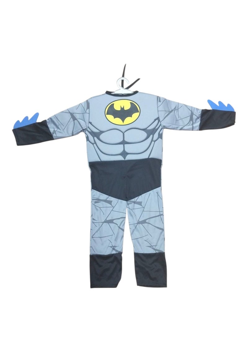 زي تنكري باتمان للأطفال مع حزام وروب وقناع بلاستيك – مقاس L من 6 إلى 8 سنوات - Image 5