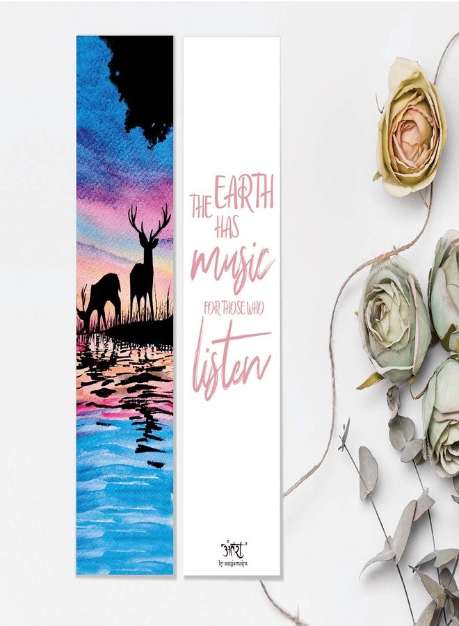 Antara Wilderness Bookmarks with Quotes | Digitised Handpaintings | Laminated Matte Finish| Best Gift for Readers for Books and notebooks (Classic Bookmark Set of 8) - Image 3