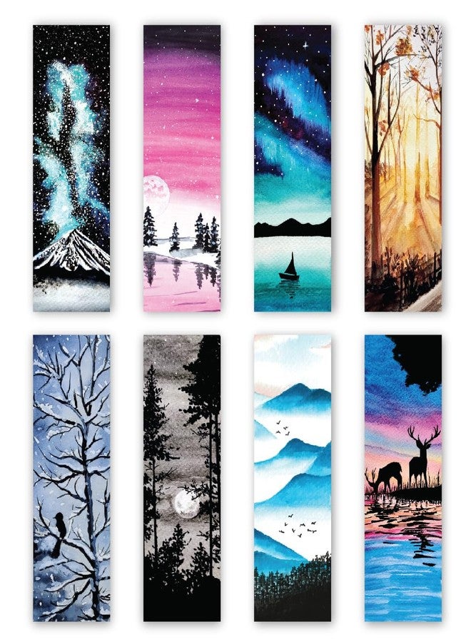 Antara Wilderness Bookmarks with Quotes | Digitised Handpaintings | Laminated Matte Finish| Best Gift for Readers for Books and notebooks (Classic Bookmark Set of 8) - Image 1