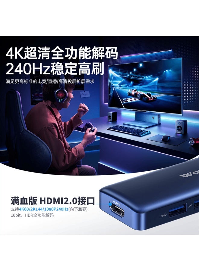Wopu Type-c High-speed Dock Usb-c To Hdmi Hub 4k60hz Apple Adapter Sd/tf Card Reader Huawei Laptop Macbook Splitter Converter