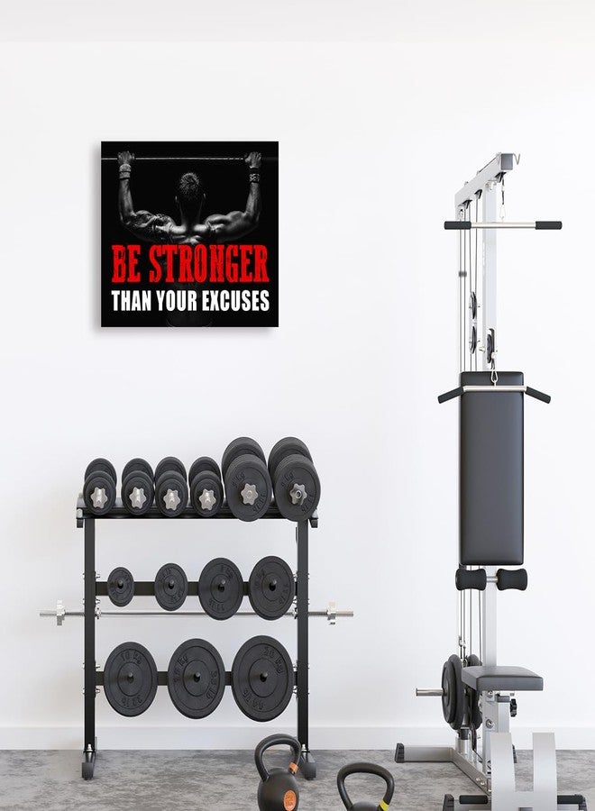 OTINGQD Inspirational Gym Wall Decor,Fitness Quotes Wall Art,Be Stronger Than Your Excuses Canvas Wall Decor for Home Gym - Image 4