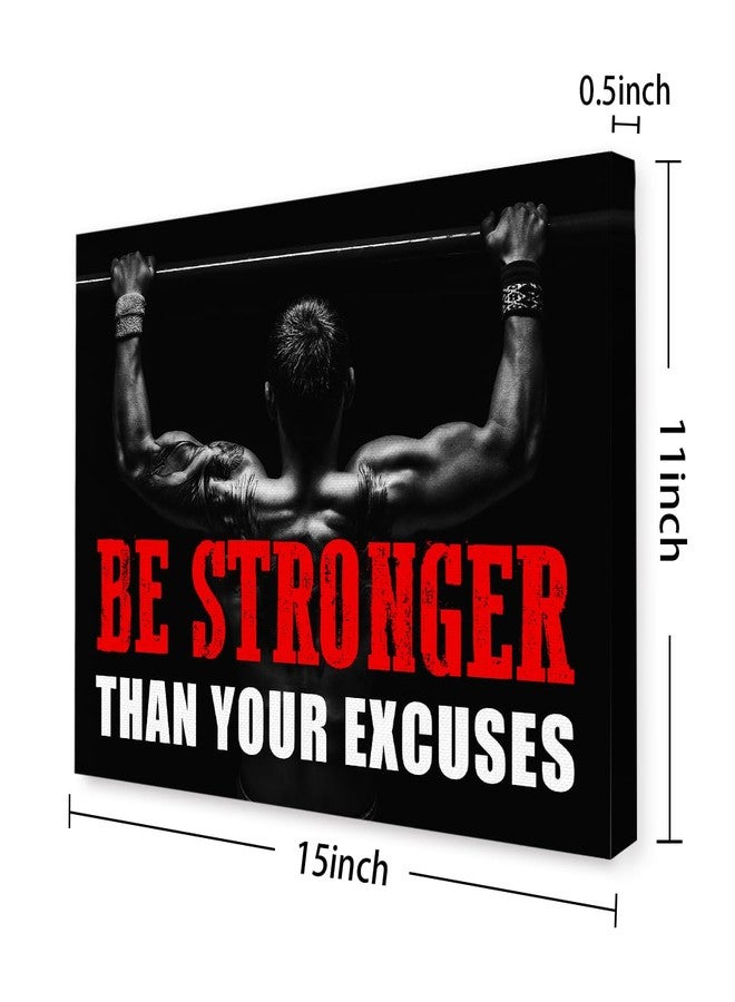 OTINGQD Inspirational Gym Wall Decor,Fitness Quotes Wall Art,Be Stronger Than Your Excuses Canvas Wall Decor for Home Gym - Image 2
